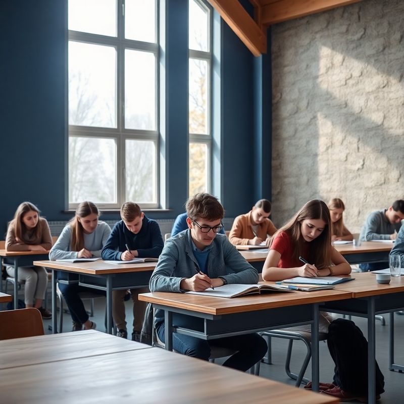 Dijaki in odrasli udeleženci pri študiju v učilnici Kamnikcore v Novem Mestu